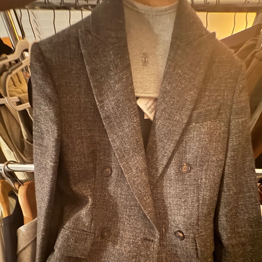 Brunello Cucinelli Women Tweed Wool Blazer 4 $5210 MSRP